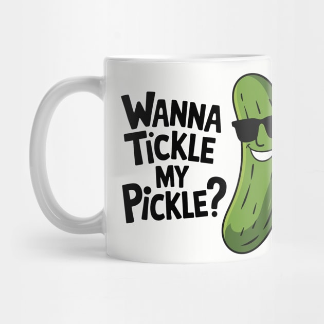 Wanna Tickle My Pickle Playful Food Pun Humor by Anticorporati